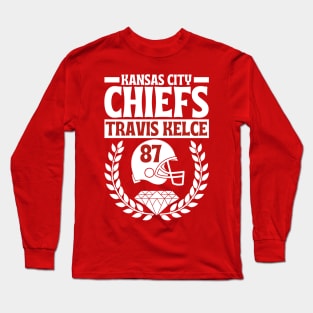 Kansas City Chiefs Travis Kelce 87 Helmet American Football Long Sleeve T-Shirt